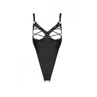 Боді з екошкіри Passion CELIN BODY L/XL, black, з доступом, відкритий — Переглянути зображення 5