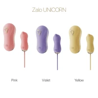 Набір 2в1 Zalo — UNICORN Yellow, віброяйце + вакуумний стимулятор — Переглянути зображення 8