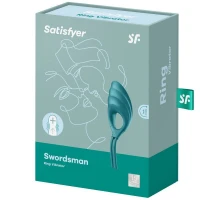 Ерекційне віброкільце-ласо Satisfyer Swordsman Green, міцна фіксація, 10 режимів, потужний мотор — Переглянути зображення 4
