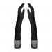 Високі рукавички з каменями та мереживом Obsessive Miamor gloves, black