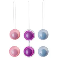 Набір вагінальних кульок LELO Beads Plus, діаметр 3,5 см, змінне навантаження 2х28, 2х37 та 2х60 г — Переглянути зображення 2
