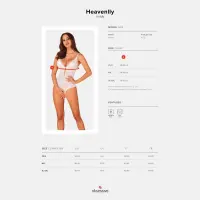 Еротичне напівпрозоре боді Obsessive Heavenlly crotchless teddy XL/2XL, з доступом — Переглянути зображення 5