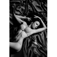 Простирадло з вінілу Fetish Tentation Black 220x200, чорне — Переглянути зображення 2