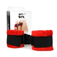 Наручники Art of Sex - Handcuffs  Soft Touch Червоні — Переглянути зображення 3