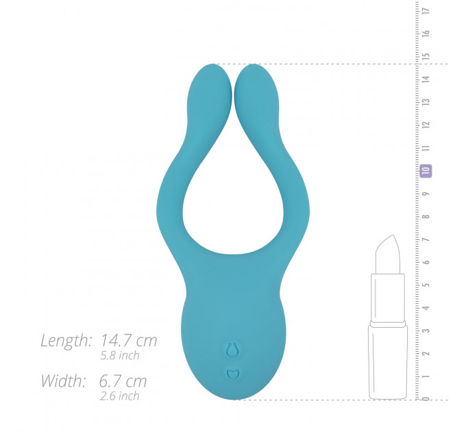 Універсальний вібратор для пар Cala Azul – Dani Couples Toy, 10 режимів