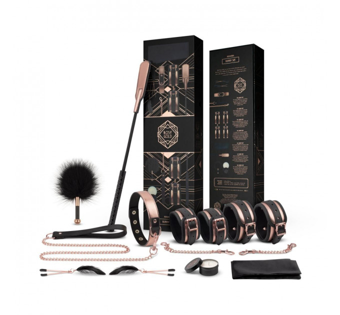 Шикарний набір для BDSM Rosy Gold – Nouveau BDSM set, 9 аксесуарів