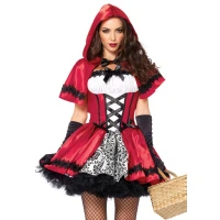 Еротичний костюм Червоної шапочки Leg Avenue Gothic Red Riding Hood S, сукня, накидка — Просмотреть изображение 1