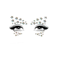 Прикраса-зірочки для тіла Leg Avenue Celeste face jewels sticker, наліпки, світяться у темряві — Просмотреть изображение 2
