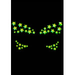 Прикраса-зірочки для тіла Leg Avenue Celeste face jewels sticker, наліпки, світяться у темряві