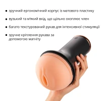 Мастурбатор Otouch INSCUP 1, 7 режимів вібрації, підігрів, вхід-вагіна, внутрішній 4D-канал — Переглянути зображення 6