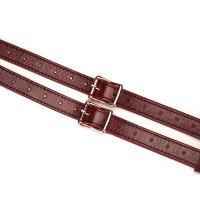 Шкіряні трусики для страпона Liebe Seele Wine Red Strap on Harness, універсальний розмір — Переглянути зображення 9