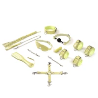 БДСМ-набір для початківців Liebe Seele Macaron 9pcs Bondage Kit-Melon, 9 предметів, мініванд — Просмотреть изображение 1