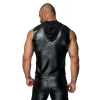 Чоловіча безрукавка з капюшоном Noir Handmade H062 Hooded Shirt, M, мокрий ефект — Переглянути зображення 3