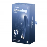 Вібратор-кролик з ротацією Satisfyer Spinning Rabbit 1 Blue, 3 мотори — Переглянути зображення 8