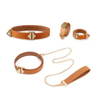 Сумка для секс-іграшок LOCKINK Mysterious Square Kink Bag, коричнева, набір для бондажу в комплекті — Переглянути зображення 2
