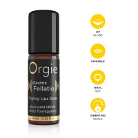 Блеск для губ с эффектом вибрации Orgie Electric Fellatio Lips Gloss, 10 мл, вкус фруктового ассорти Блеск для губ с эффектом вибрации Orgie Electric Fellatio Lips Gloss, 10 мл, вкус фруктового ассорти