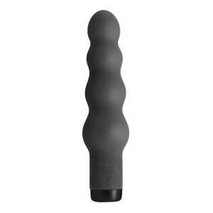 Вібратор S Pleasures Bullets Obsidian, чорний, у вигляді ряду кульок, 10 режимів, діаметр 4 см