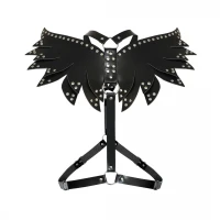 Жіноча портупея Art of Sex - Wings чорна L-2XL, екошкіра — Переглянути зображення 6