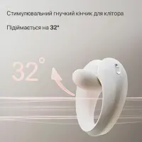 Ерекційне смарт-віброкільце Zalo Apis Ivory White, до 4 годин роботи, зарядний кейс — Переглянути зображення 7