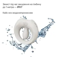 Ерекційне смарт-віброкільце Zalo Apis Ivory White, до 4 годин роботи, зарядний кейс — Переглянути зображення 8