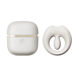 Ерекційне смарт-віброкільце Zalo Apis Ivory White, до 4 годин роботи, зарядний кейс