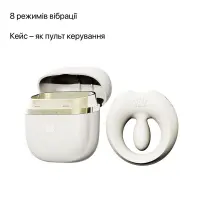 Ерекційне смарт-віброкільце Zalo Apis Ivory White, до 4 годин роботи, зарядний кейс — Переглянути зображення 5