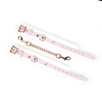 Наручники Liebe Seele White &amp; Pink Fairy Goat Leather Hand Cuffs — Переглянути зображення 3