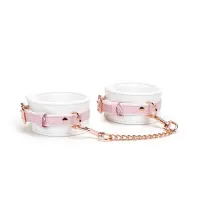 Наручники Liebe Seele White &amp; Pink Fairy Goat Leather Hand Cuffs — Переглянути зображення 1