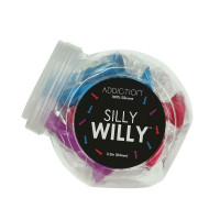 Набор фаллоимитаторов ADDICTION Silly Willy 3.3” Silicone Dildo, 3 цвета, 12 шт — Просмотреть изображение 14