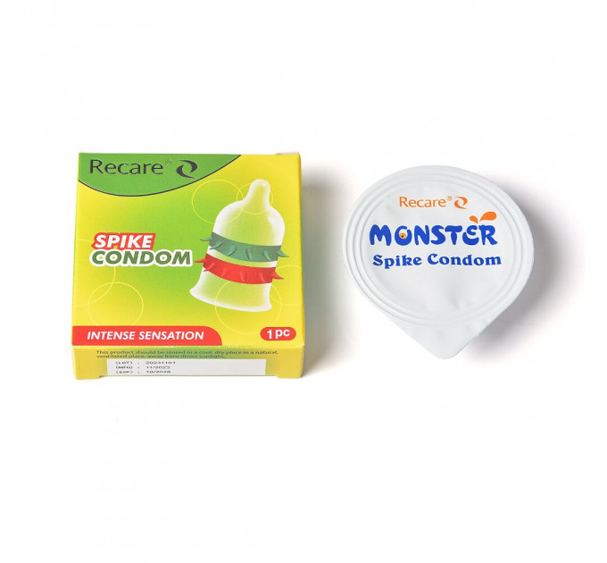 Насадка на член Recare Spike Condom Green (презерватив з рядами шипів)