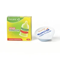 Насадка на член Recare Spike Condom Green (презерватив з рядами шипів) — Переглянути зображення 4