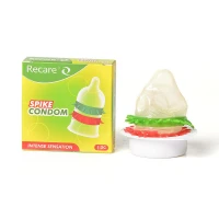 Насадка на член Recare Spike Condom Green (презерватив з рядами шипів) — Переглянути зображення 1