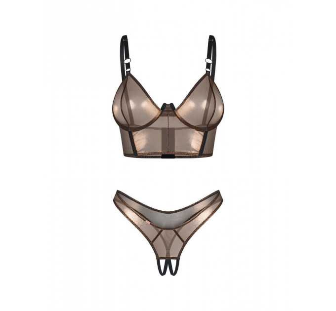 Комплект Obsessive Soranna top & crotchless thong S/M