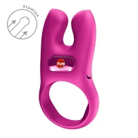 Ерекційне віброкільце з подвійною стимуляцією клітора Fun Factory NŌS CLASSIC Magenta, 2 мотори — Переглянути зображення 5