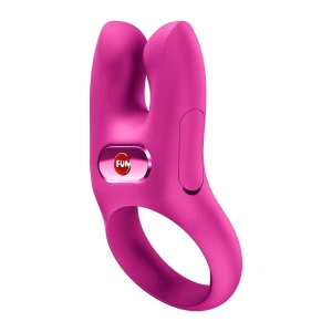 Эрекционное виброкольцо с двойной стимуляцией клитора Fun Factory NŌS CLASSIC Magenta, 2 мотора