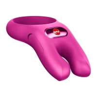 Ерекційне віброкільце з подвійною стимуляцією клітора Fun Factory NŌS CLASSIC Magenta, 2 мотори — Переглянути зображення 2
