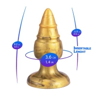 Анальна пробка SilexD Fantasy - Goldy M Plug — Переглянути зображення 4