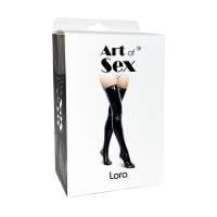 Сексуальные виниловые чулки Art of Sex - Lora, размер L, с эффектом голограммы — Просмотреть изображение 3