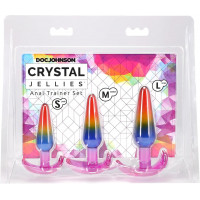 Набор анальных пробок Doc Johnson Crystal Jellies - Anal Trainer Set - Rainbow — Просмотреть изображение 8