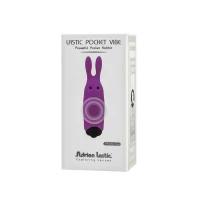 Віброкуля Adrien Lastic Pocket Vibe Rabbit Purple зі стимулювальними вушками — Переглянути зображення 5