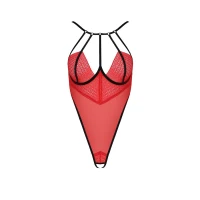 Боді з високим вирізом стегна Passion Exclusive AKITA BODY S/M, red — Переглянути зображення 5