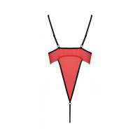 Боді з високим вирізом стегна Passion Exclusive AKITA BODY S/M, red