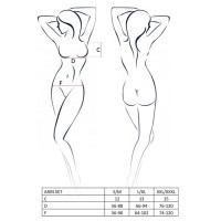 Комплект белья Passion Exclusive ARIN SET L/XL, black, сетчатый лиф и стринги