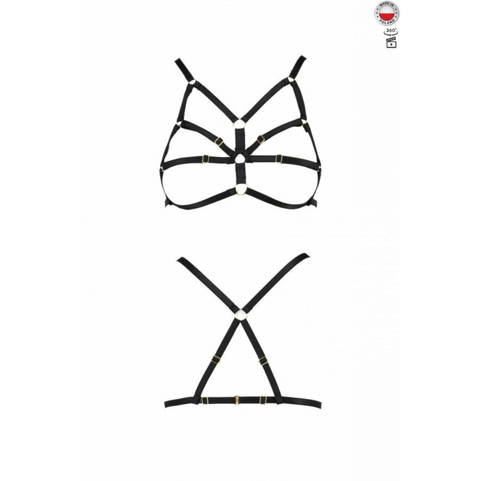 Бюстгальтер-стрепи Passion Exclusive ARMANDA BRA XXL/XXXL, black