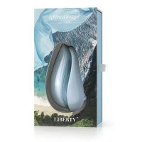 Вакуумний кліторальний стимулятор Womanizer Liberty Blue, магнітна кришка, 2 насадки — Переглянути зображення 7
