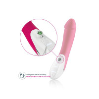 Мощный вибратор Mystim Terrific Truman Pink с двумя моторами и выраженной головкой