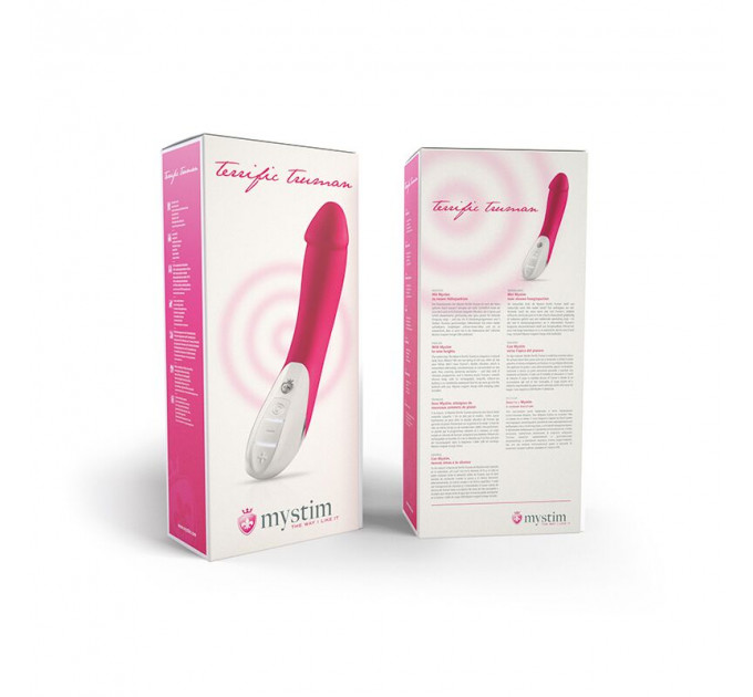 Потужний вібратор Mystim Terrific Truman Pink з двома моторами і вираженою головкою