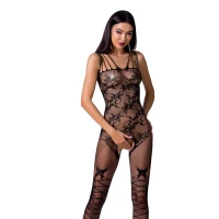 Ажурний бодістокінг з інтимними вирізами Passion BS076 black — Переглянути зображення 1