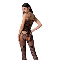 Ажурний бодістокінг з інтимними вирізами Passion BS076 black — Переглянути зображення 2