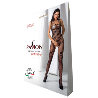 Ажурный бодистокинг с интимными вырезами Passion BS076 black Ажурный бодистокинг с интимными вырезами Passion BS076 black
